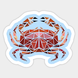 Polygonal Crab Design Sticker